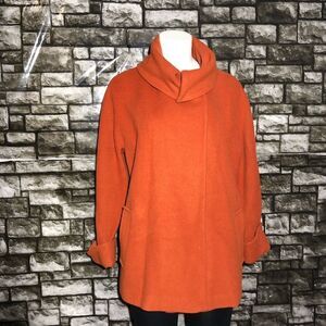 Dark Orange Alpaca Jacket Size 14